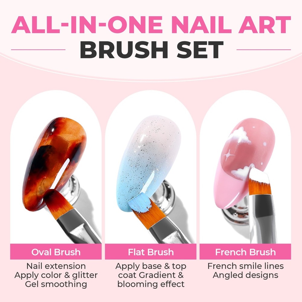 Brand New! UNA GELLA Nail Art Brush Set - Picture 5 of 12